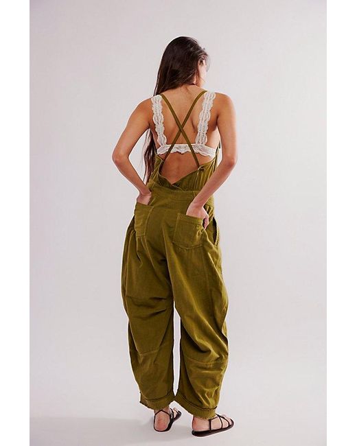 Free People Green Palmer Jumpsuit