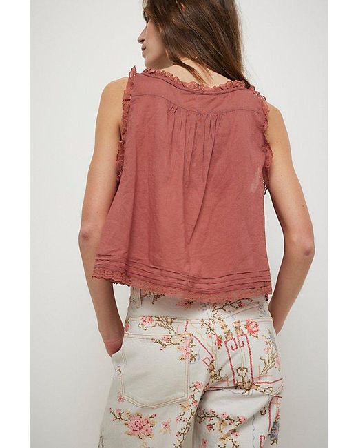 Free People Red Forevermore Tank Top