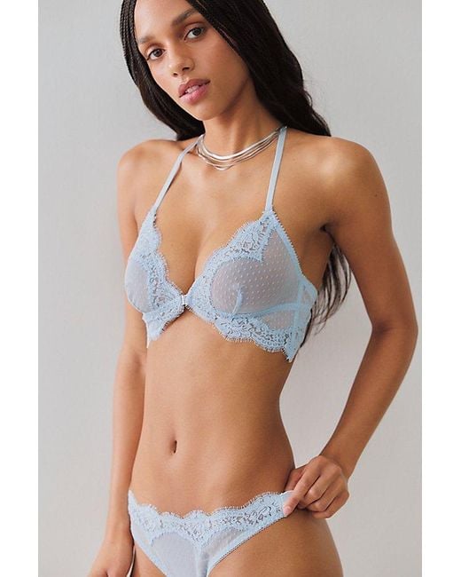 Intimately By Free People Brown Fiona Mesh Front-Close Bralette By