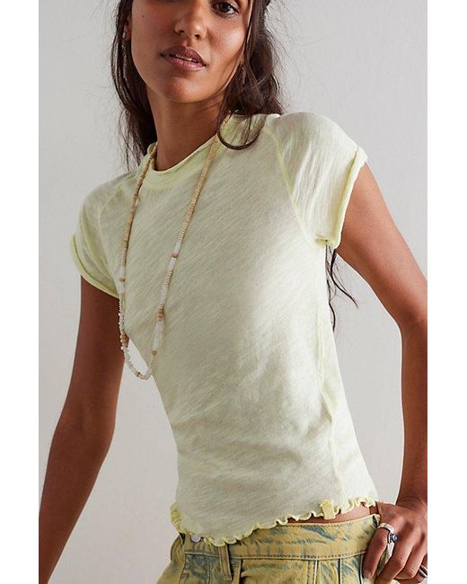 Free People Green We The Free Be My Baby Tee