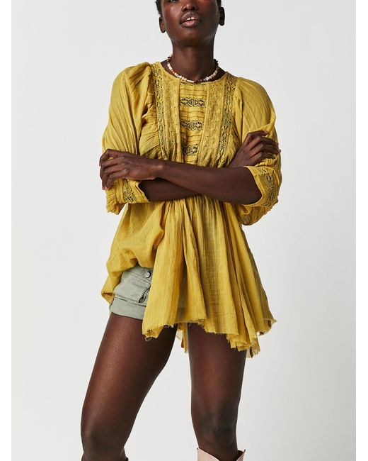 Free People Yellow Fp One Finley Tunic