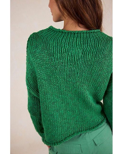 Free People Green Opal Rollneck Knit Jumper