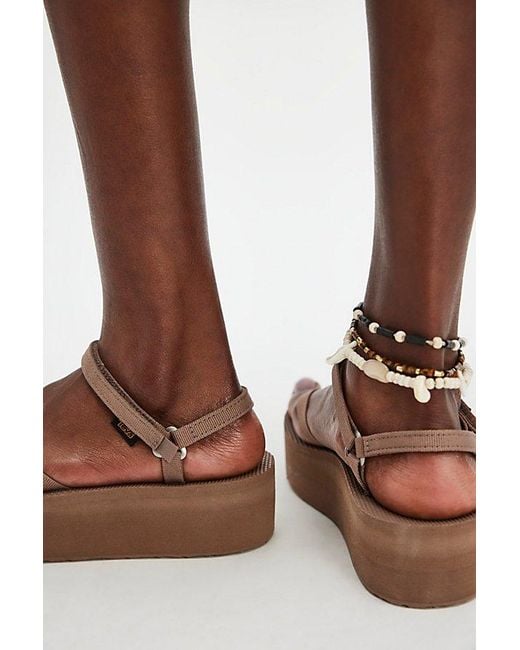 Teva Brown Flatform Slim Sandals