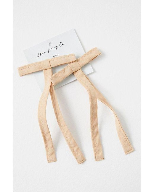 Free People Brown Lovely Bow Set Of 2