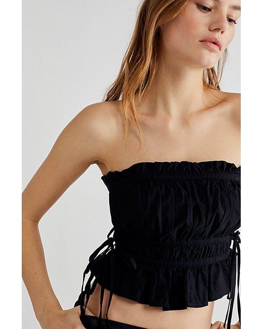 Free People Gabby Tube Top At In Black, Size: Xs