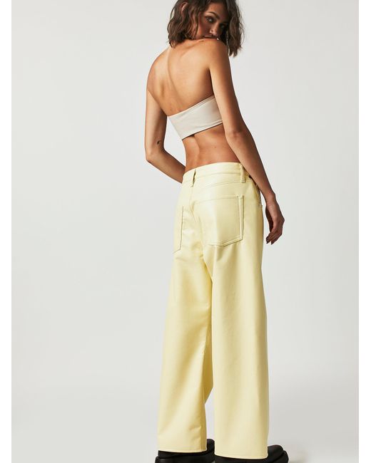 Free People Citizens Of Humanity Recycled Leather Gaucho Pants in Natural |  Lyst Australia