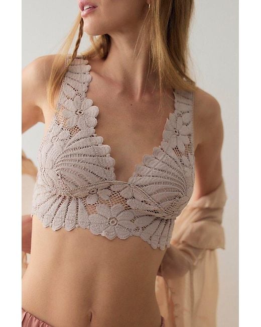 Intimately By Free People Multicolor Petal Party Lace Plunge Bralette By