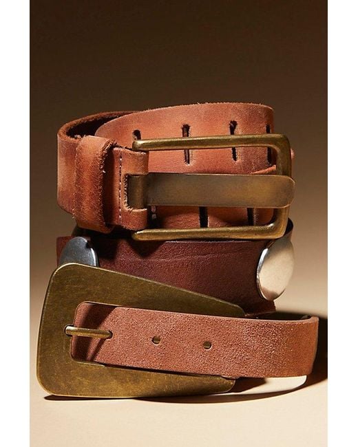 Free People Brown Patcha Suede Belt