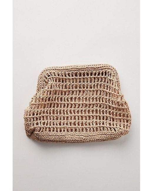 Free People Green Sand Bound Clutch