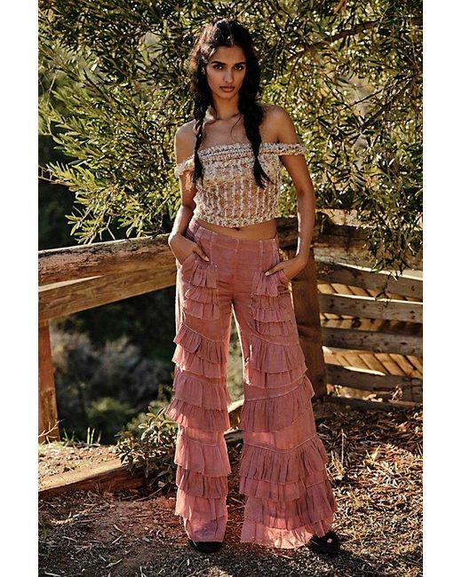Free People Multicolor Rock And Frill Pants