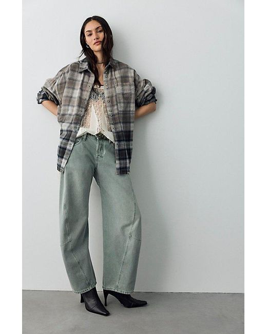 Free People Gray We The Free Fable Low-Rise Twisted Bowed Jeans