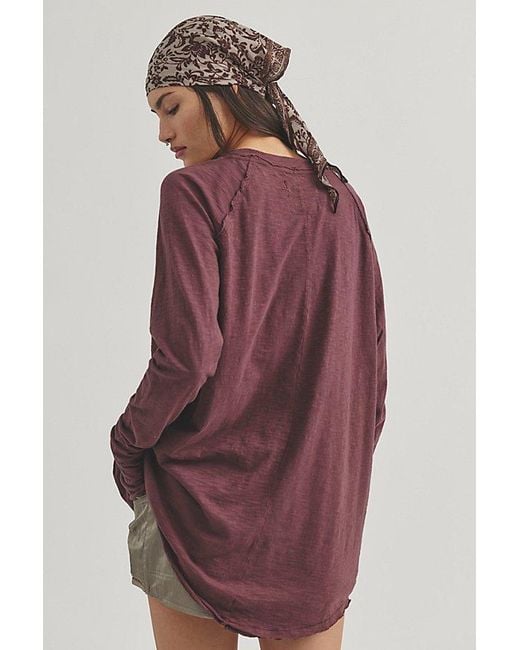 Free People Purple Arden Tee