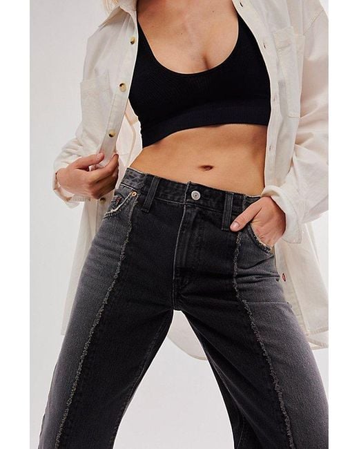 Free People Black Levi's Recrafted Baggy Dad Jeans