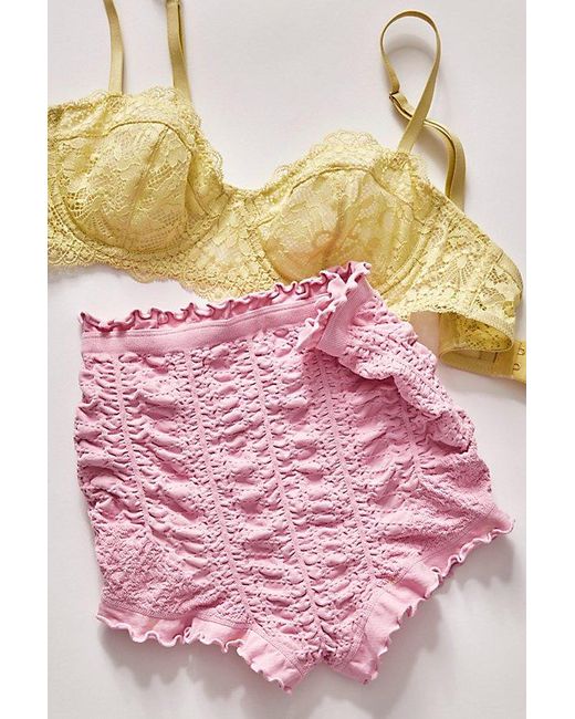 Free People Pink Chloe Ruched Shortie