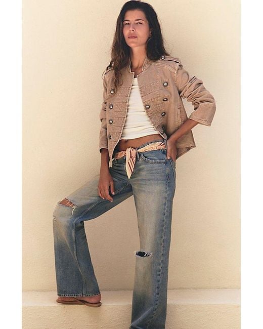 Free People Blue Tennessee Low-Rise Boyfriend Jeans