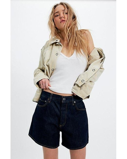 Agolde Blue Leith Shorts