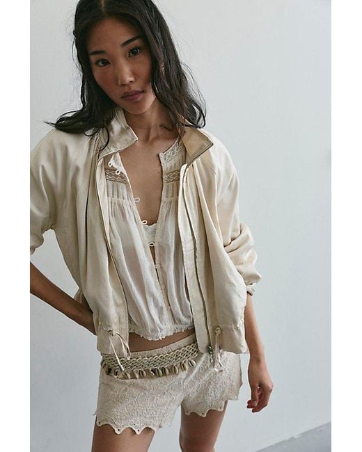 Free People Natural Devon Solid Balloon Jacket