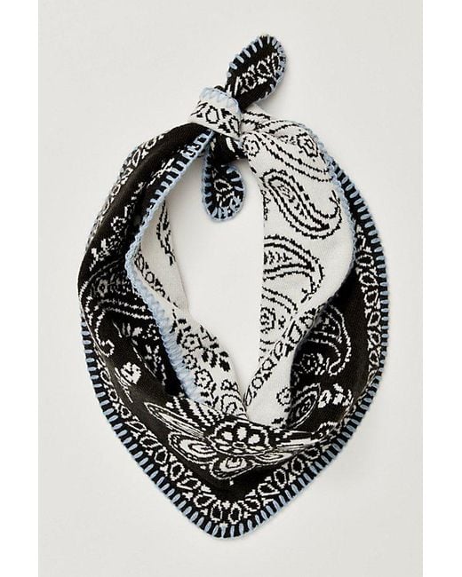Free People Red Carmen Knitted Triangle Bandana
