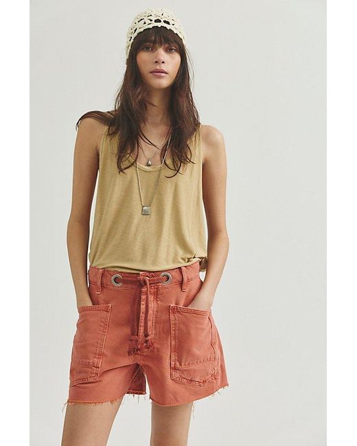Free People Multicolor Moxie Barrel Shorts