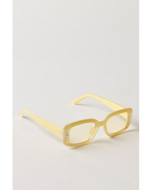 Free People Yellow Frankie Rectangle Sunglasses