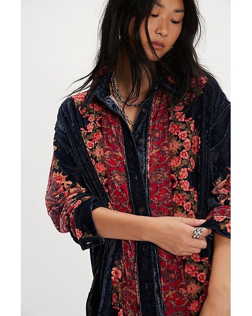 Free People Multicolor We The Free One Night Velvet Top