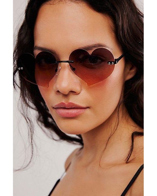 Free People Natural Heart On Your Sleeve Sunnies
