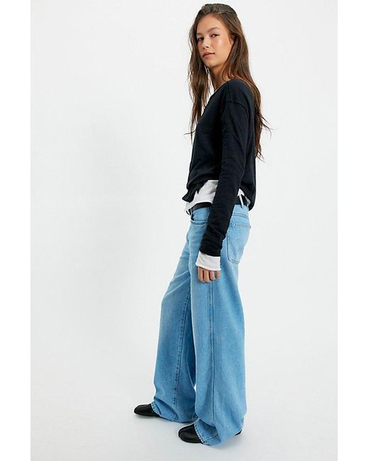 Wrangler Blue World Wide Mid-Rise Wide-Leg Jeans