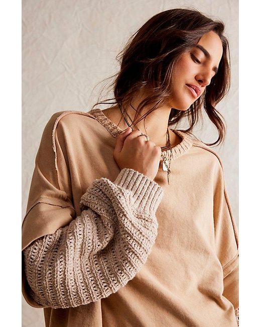 Free People Natural Holly Twofer Pullover