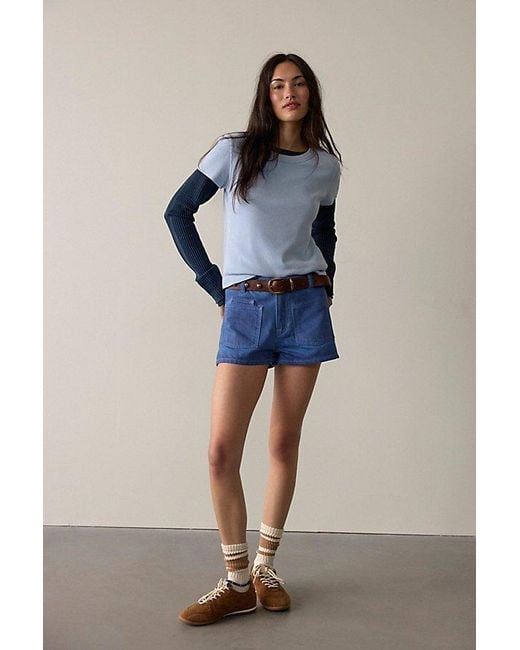 Free People Blue Atlas Crew Tee