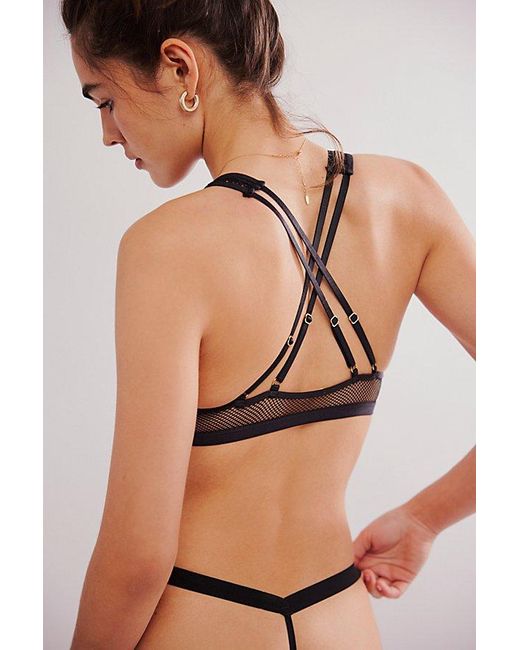 Intimately By Free People Black Muse G-string