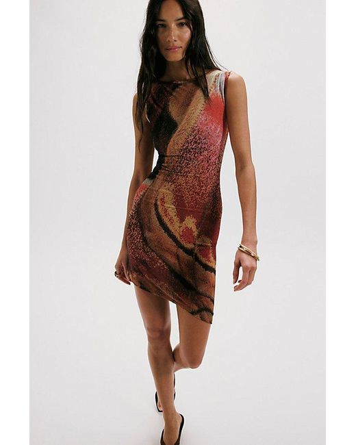 Feners Brown Caracola Mini Dress