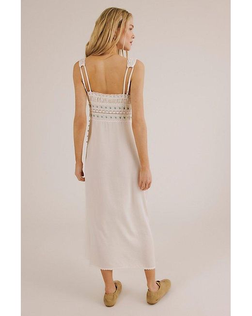 Intimately By Free People Natural Ever After Midi Slip Dress By