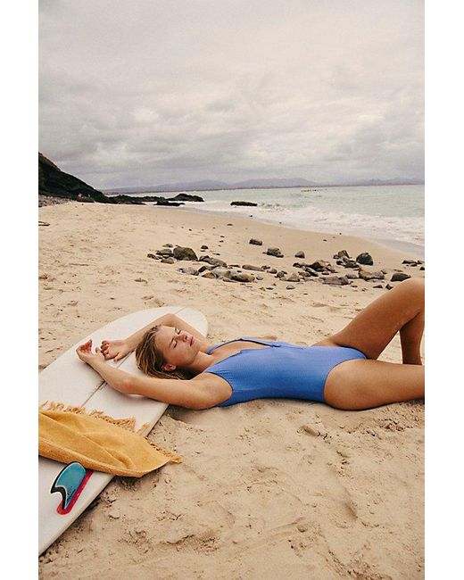 Toast Metallic Signature Zip One-Piece Surf Suit