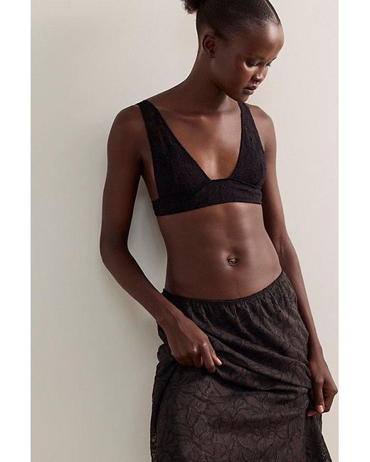 Only Hearts Brown Stretch Lace Mira Bralette
