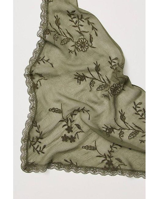 Free People Green Lucie Long Hair Scarf