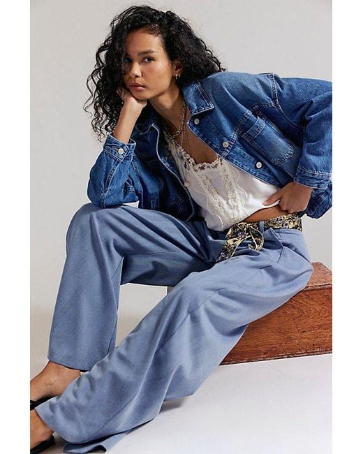 Free People Blue We The Free Opal Swing Denim Jacket