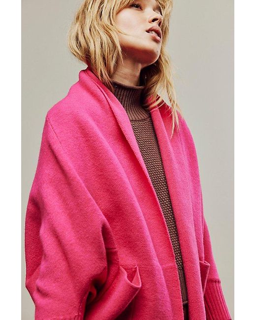 Free People Pink Everyday Cocoon Poncho