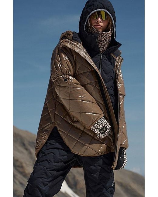 Fp Movement Green Quilted Packable Poncho Jacket