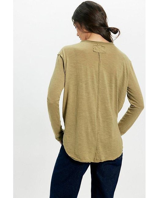 Free People Blue Real One Long Sleeve Top