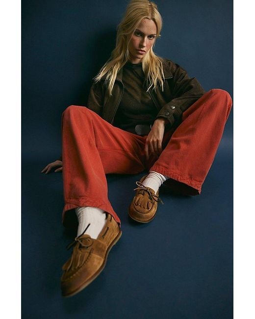 Free People Brown Benny Boat Shoes