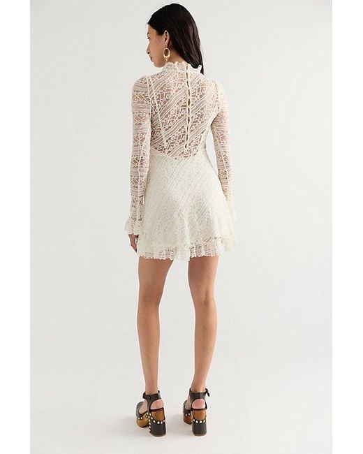 Free People Natural Woodland Whispers Mini Dress