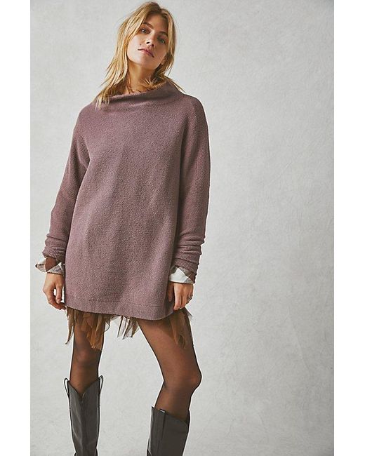 Free People Brown Ottoman Slouchy Tunic