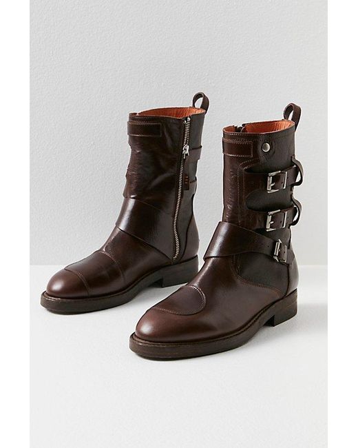 Free People Blue We The Free Dusty Buckle Boots