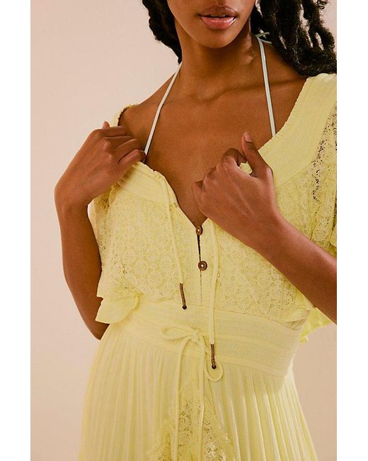 Free People Yellow Dancing On Air Maxi