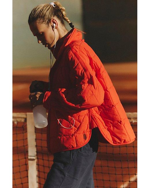 Fp Movement Red Pippa Packable Puffer Jacket