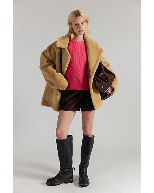 Free People Red Ever After Knit Pullover