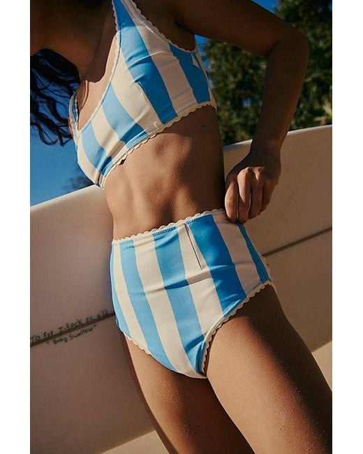 Hammies Blue High-Waisted Surf Bottoms