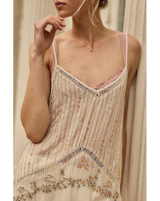Intimately By Free People Brown Under Your Spell Mini Slip Dress By