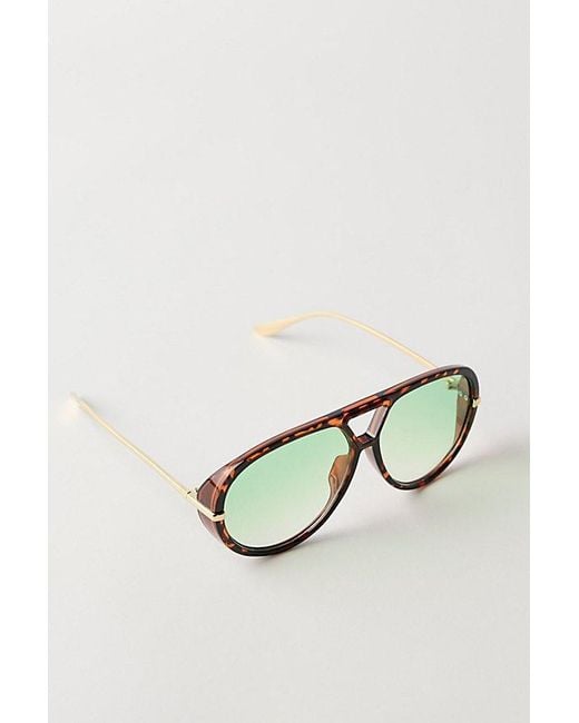 Free People Multicolor Sunday Afternoon Oversized Aviator Sunglasses