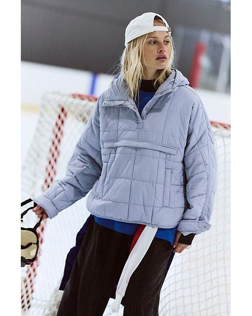 Fp Movement Blue Pippa Packable Pullover Puffer